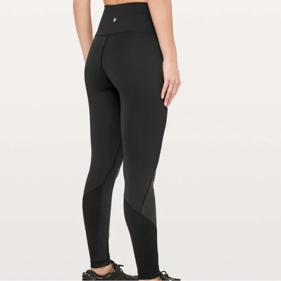Lululemon Wunder Under High-Rise Tight *Shine size 12 black workout gym RARE - Picture 2 of 9